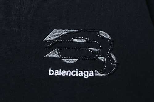 EM Sneakers Balenciaga Heavy-Duty Appliqué Embroidered T-Shirt Black