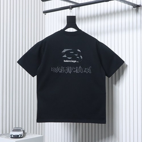 EM Sneakers Balenciaga Heavy-Duty Appliqué Embroidered T-Shirt Black