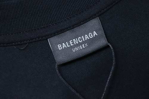EM Sneakers Balenciaga Heavy-Duty Appliqué Embroidered T-Shirt Black
