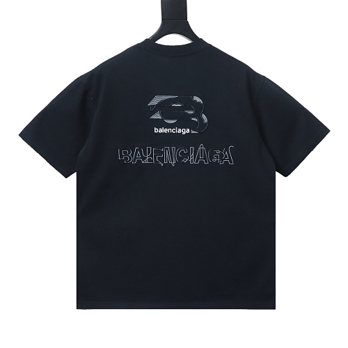 EM Sneakers Balenciaga Heavy-Duty Appliqué Embroidered T-Shirt Black