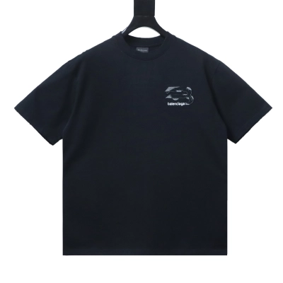 EM Sneakers Balenciaga Heavy-Duty Appliqué Embroidered T-Shirt Black 01