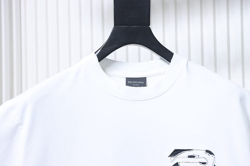 EM Sneakers Balenciaga Heavy-Duty Appliqué Embroidered T-Shirt White