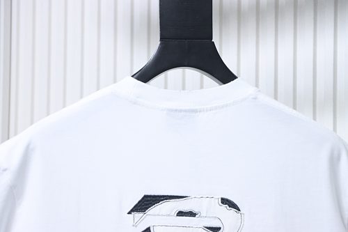 EM Sneakers Balenciaga Heavy-Duty Appliqué Embroidered T-Shirt White