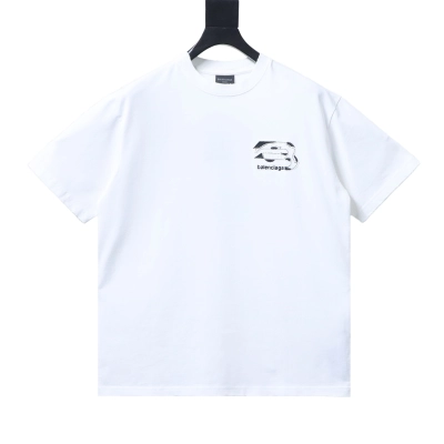EM Sneakers Balenciaga Heavy-Duty Appliqué Embroidered T-Shirt White 02