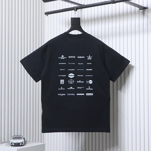 EM Sneakers Balenciaga Multi-logo Print T-shirt Black