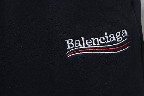 EM Sneakers Balenciaga Political Campaign Large Fit Sweat Shorts Black White