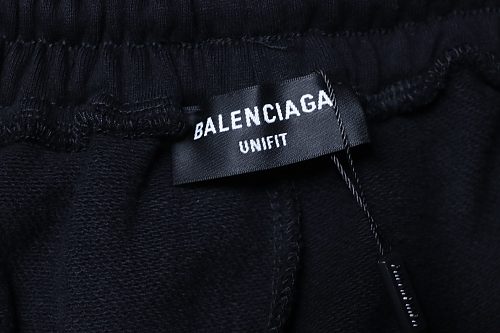 EM Sneakers Balenciaga Political Campaign Large Fit Sweat Shorts Black White