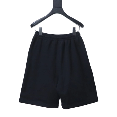 EM Sneakers Balenciaga Political Campaign Large Fit Sweat Shorts Black White 02