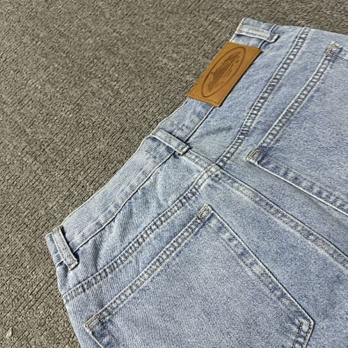 EM Sneakers Corteiz Alcatraz Baggy Denim Shorts Stonewash