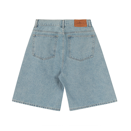 EM Sneakers Corteiz Alcatraz Baggy Denim Shorts Stonewash