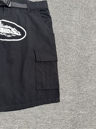 EM Sneakers Corteiz Alcatraz Cargo Shorts Black White