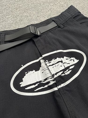 EM Sneakers Corteiz Alcatraz Cargo Shorts Black White