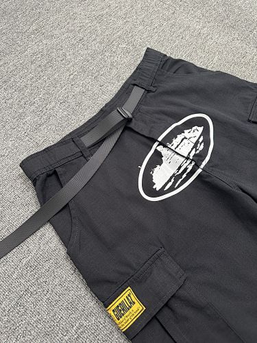 EM Sneakers Corteiz Alcatraz Cargo Shorts Black White