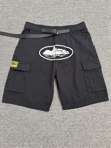 EM Sneakers Corteiz Alcatraz Cargo Shorts Black White