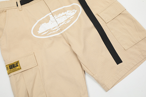 EM Sneakers Corteiz Alcatraz Cargo Shorts Khaki