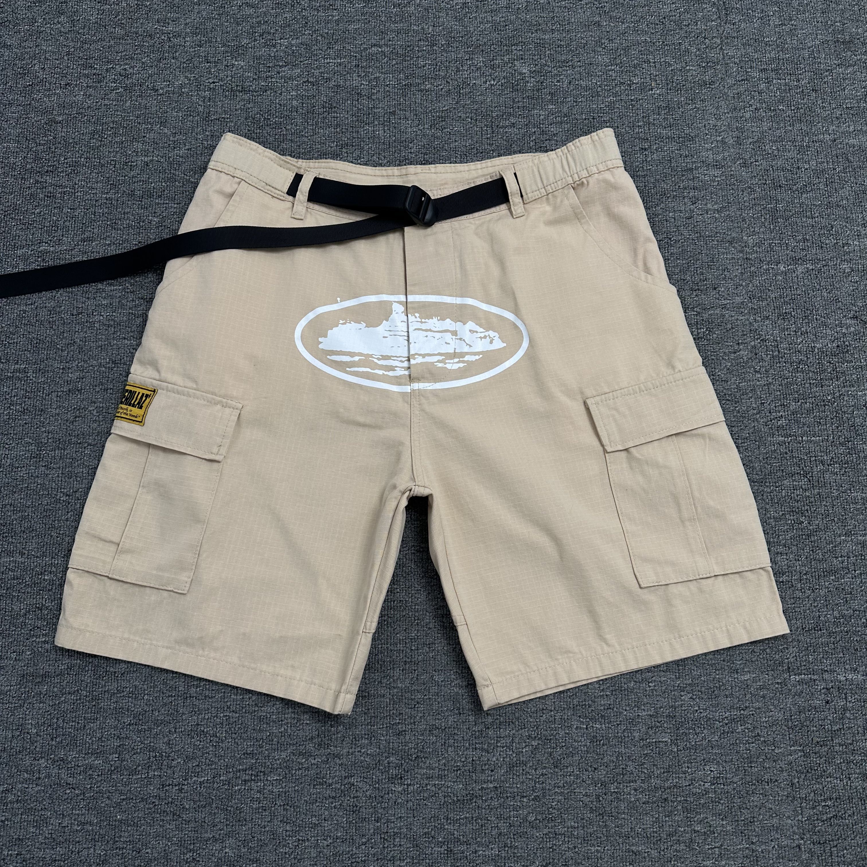 EM Sneakers Corteiz Alcatraz Cargo Shorts Khaki