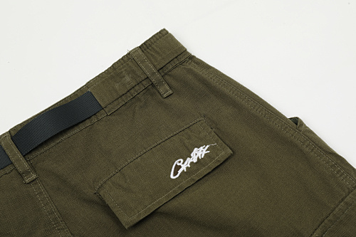 EM Sneakers Corteiz Alcatraz Cargo Shorts Khaki Green