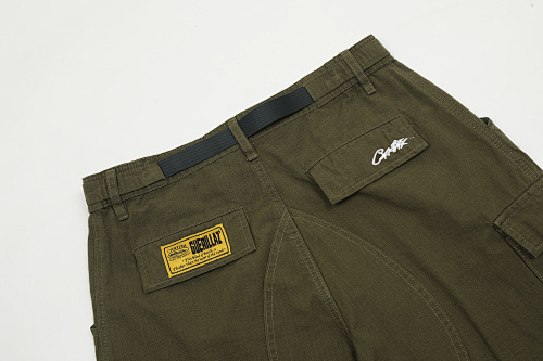 EM Sneakers Corteiz Alcatraz Cargo Shorts Khaki Green