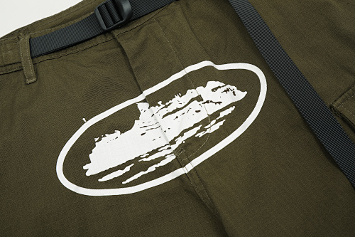 EM Sneakers Corteiz Alcatraz Cargo Shorts Khaki Green