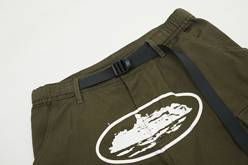 EM Sneakers Corteiz Alcatraz Cargo Shorts Khaki Green