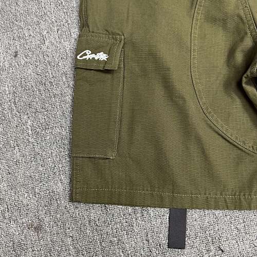 EM Sneakers Corteiz Alcatraz Cargo Shorts Khaki Green