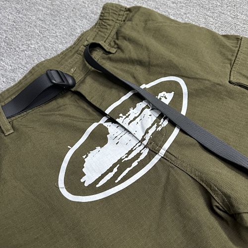 EM Sneakers Corteiz Alcatraz Cargo Shorts Khaki Green