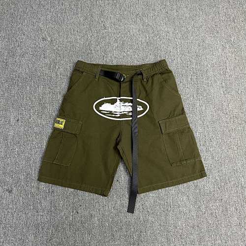 EM Sneakers Corteiz Alcatraz Cargo Shorts Khaki Green