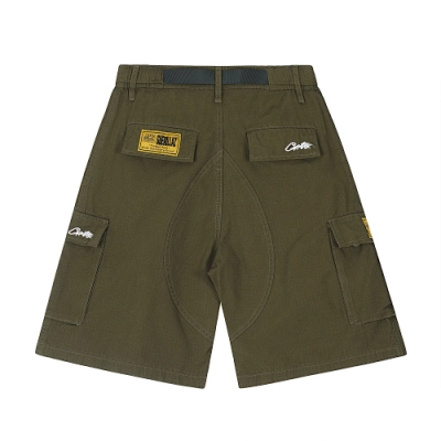 EM Sneakers Corteiz Alcatraz Cargo Shorts Khaki Green 02