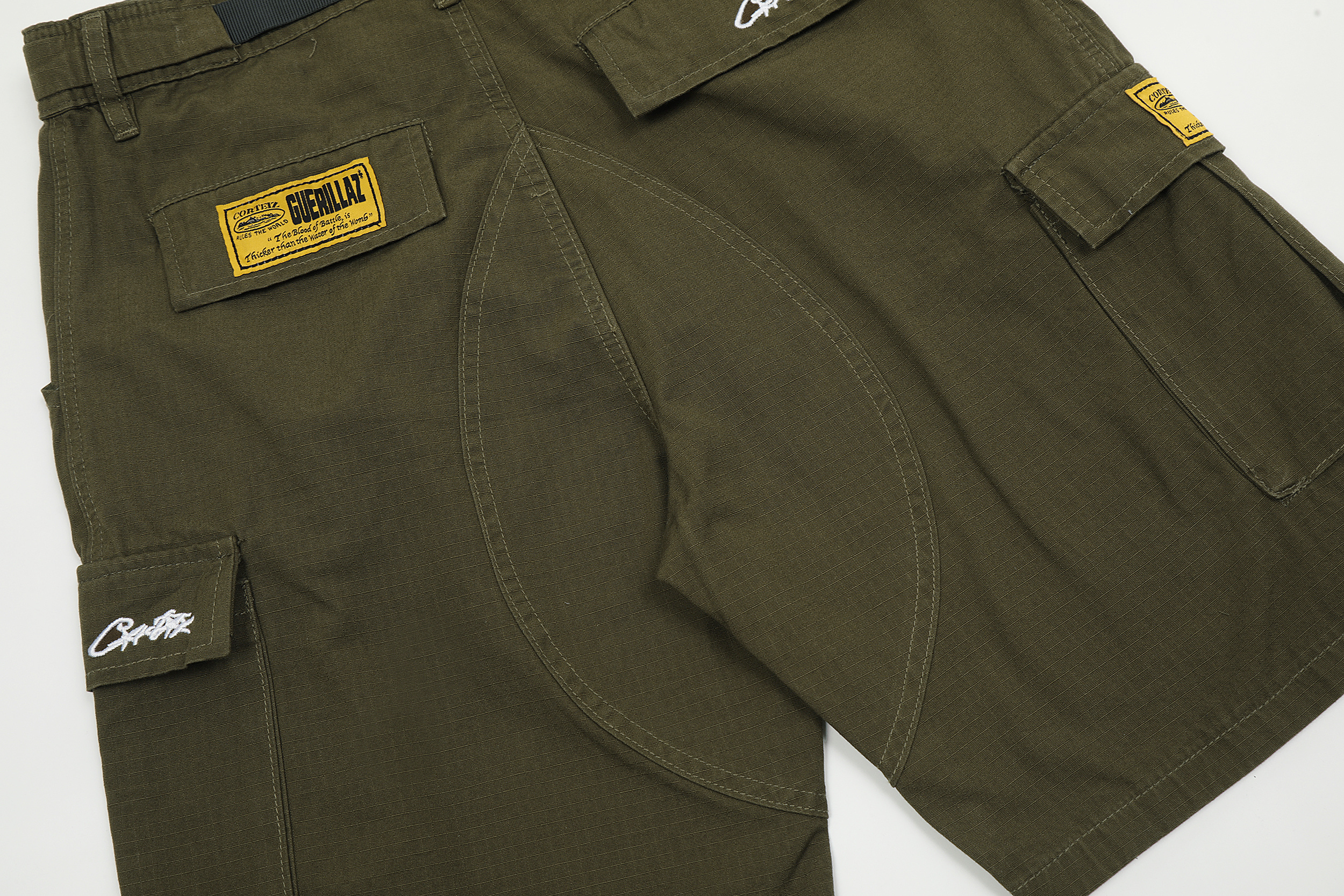 EM Sneakers Corteiz Alcatraz Cargo Shorts Khaki Green