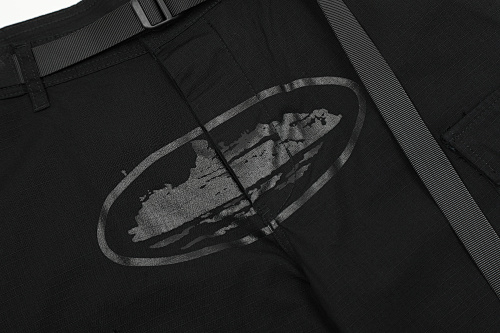 EM Sneakers Corteiz Alcatraz Cargo Shorts Triple Black