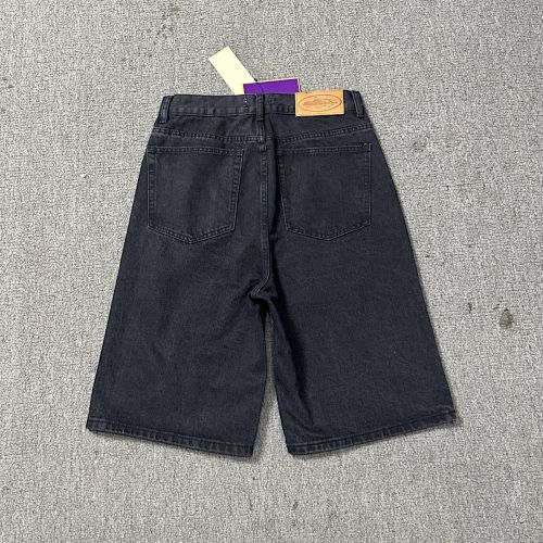 EM Sneakers Corteiz Alcatraz Denim Shorts Washed Black