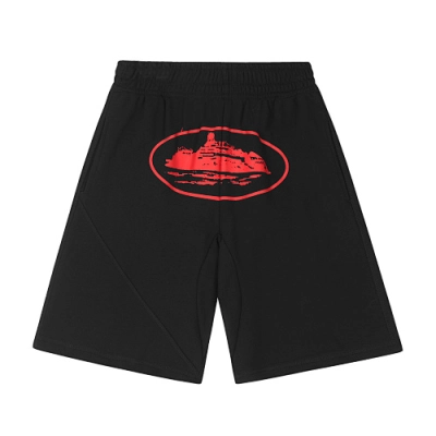 EM Sneakers Corteiz Alcatraz Shorts Black Red 01