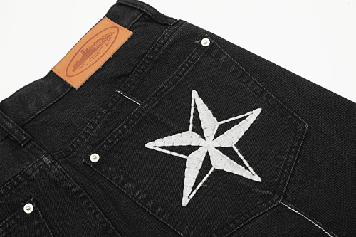 EM Sneakers Corteiz C-Star Denim Shorts Black