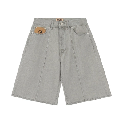 EM Sneakers Corteiz C-Star Denim Shorts Gray 01