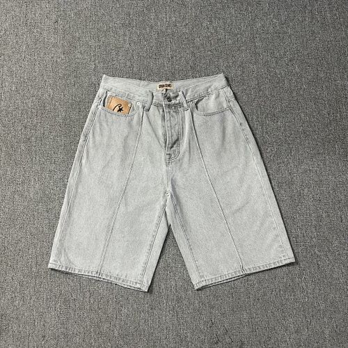 EM Sneakers Corteiz C-Star Denim Shorts Gray