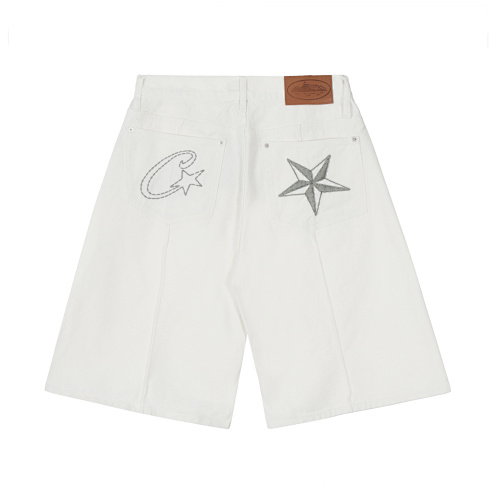 EM Sneakers Corteiz C-Star Denim Shorts White
