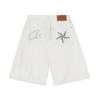 EM Sneakers Corteiz C-Star Denim Shorts White 02