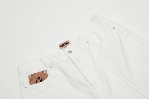 EM Sneakers Corteiz C-Star Denim Shorts White