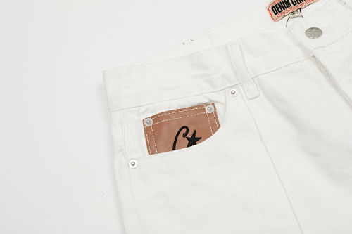 EM Sneakers Corteiz C-Star Denim Shorts White