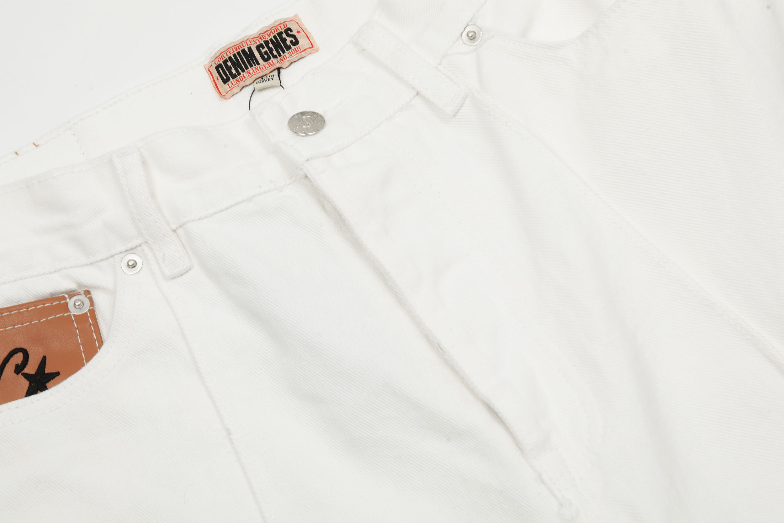 EM Sneakers Corteiz C-Star Denim Shorts White