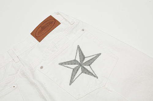 EM Sneakers Corteiz C-Star Denim Shorts White