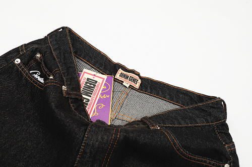 EM Sneakers Corteiz Dual Stripe Denim Shorts Washed Black