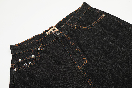 EM Sneakers Corteiz Dual Stripe Denim Shorts Washed Black