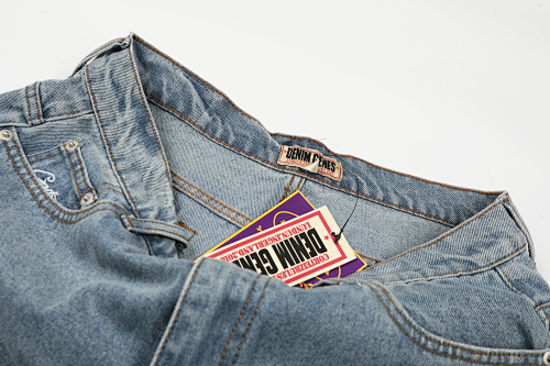 EM Sneakers Corteiz Dual Stripe Denim Shorts Washed Blue