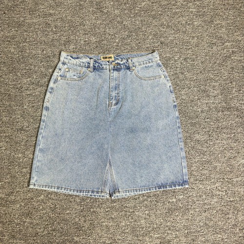 EM Sneakers Corteiz Dual Stripe Denim Shorts Washed Blue