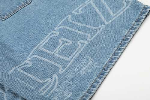 EM Sneakers Corteiz Royale Lazer Denim Shorts Washed Blue