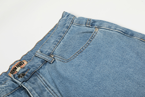 EM Sneakers Corteiz Royale Lazer Denim Shorts Washed Blue