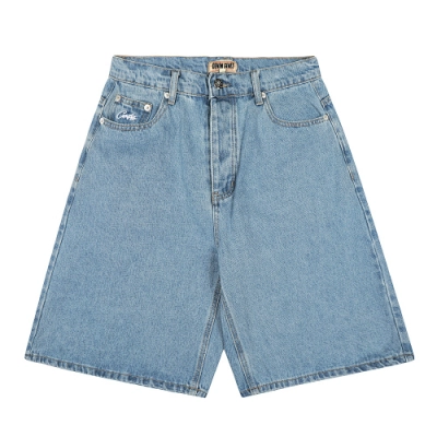 EM Sneakers Corteiz Royale Lazer Denim Shorts Washed Blue 01