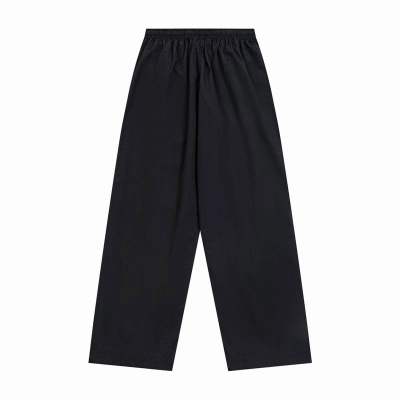 EM Sneakers Balenciaga Black Logo Printed Wide Cotton Sweatpants 02