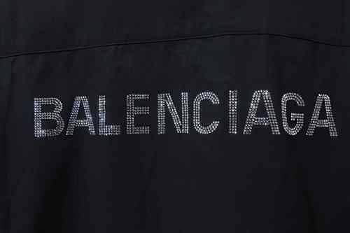EM Sneakers Balenciaga Classic Rhinestone Logo Long sleeved Shirt Black